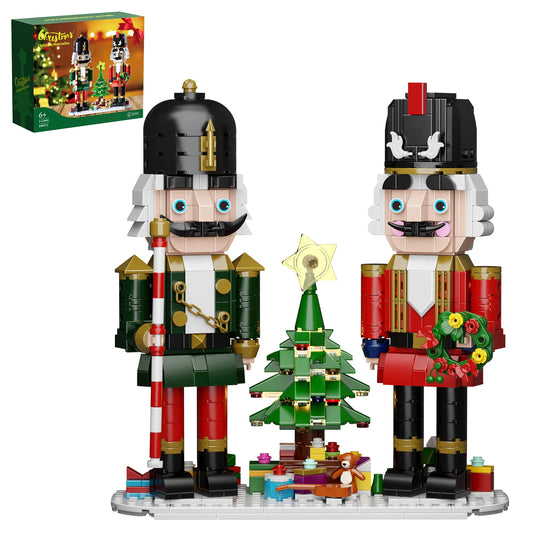 BuildMoc Christmas Nutcracker Glowing Building Block Desktop Ornament