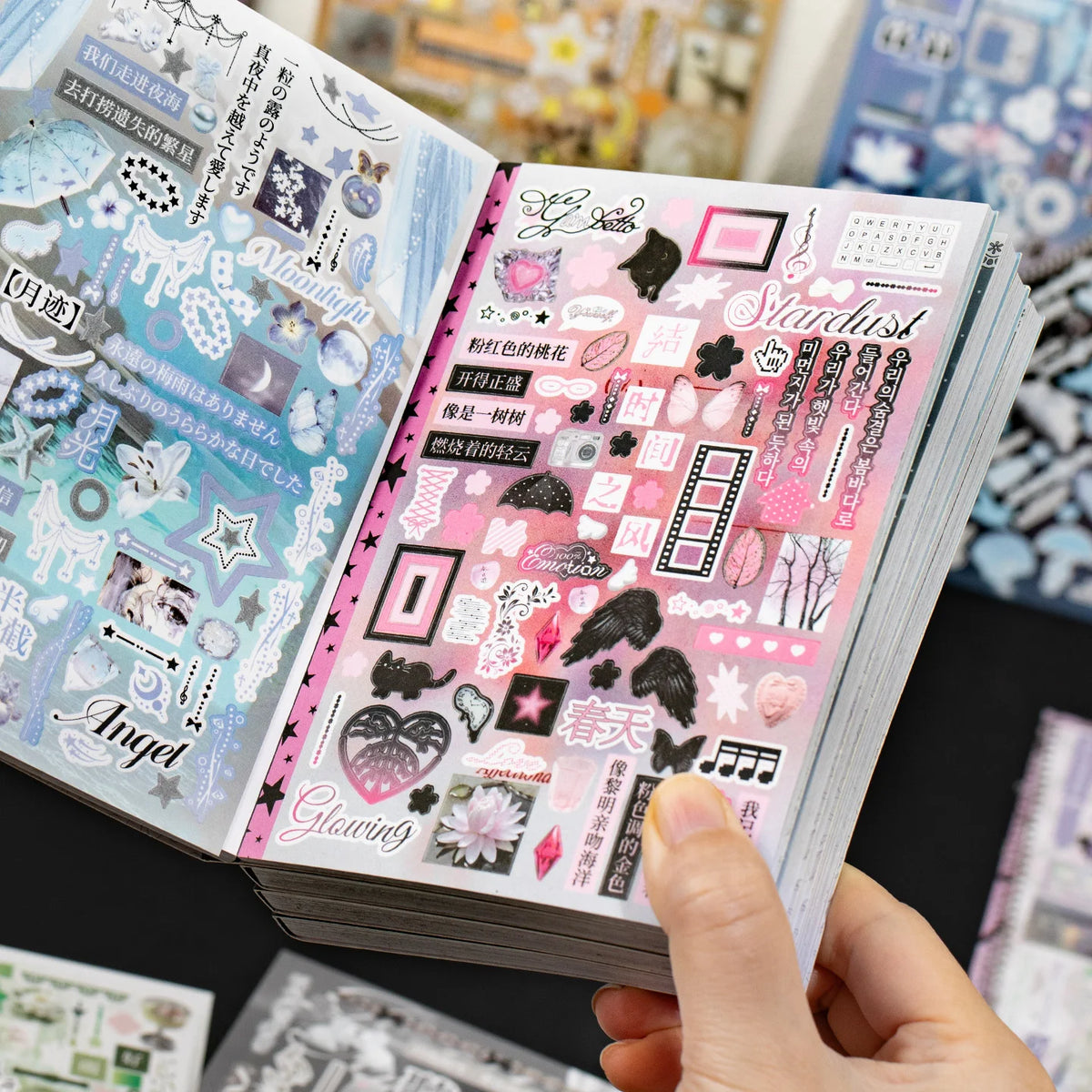 Kawaii Die Cut Sticker Book For Teens Scrapbooking Journal Decoration