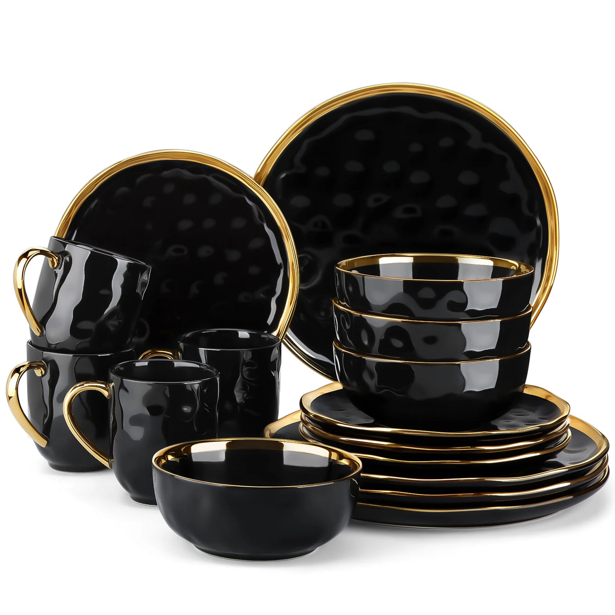 Malacasa Ceramic Dinnerware Set With Plates And Cups