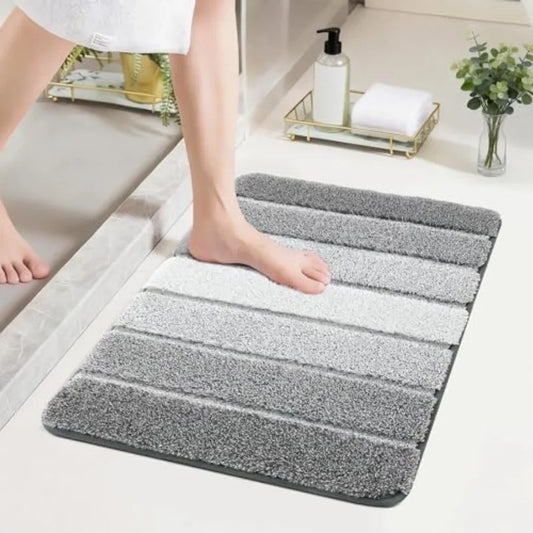 Ultra Soft Absorbent Non Slip Bath Mat Machine Washable Shaggy Rug