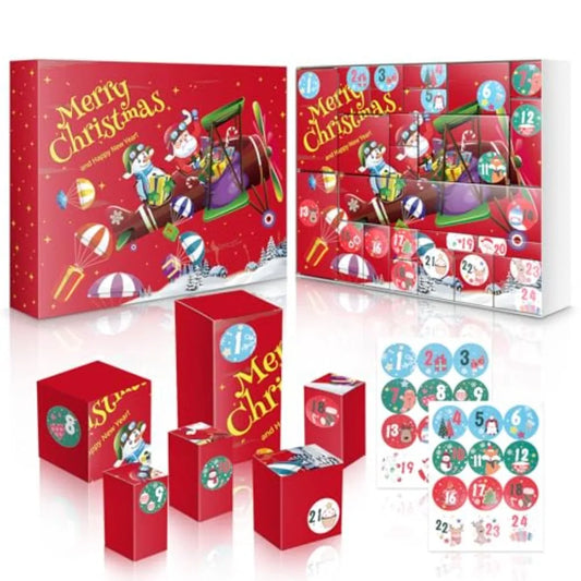 DIY Empty Christmas Advent Calendar Gift Box Set For Family