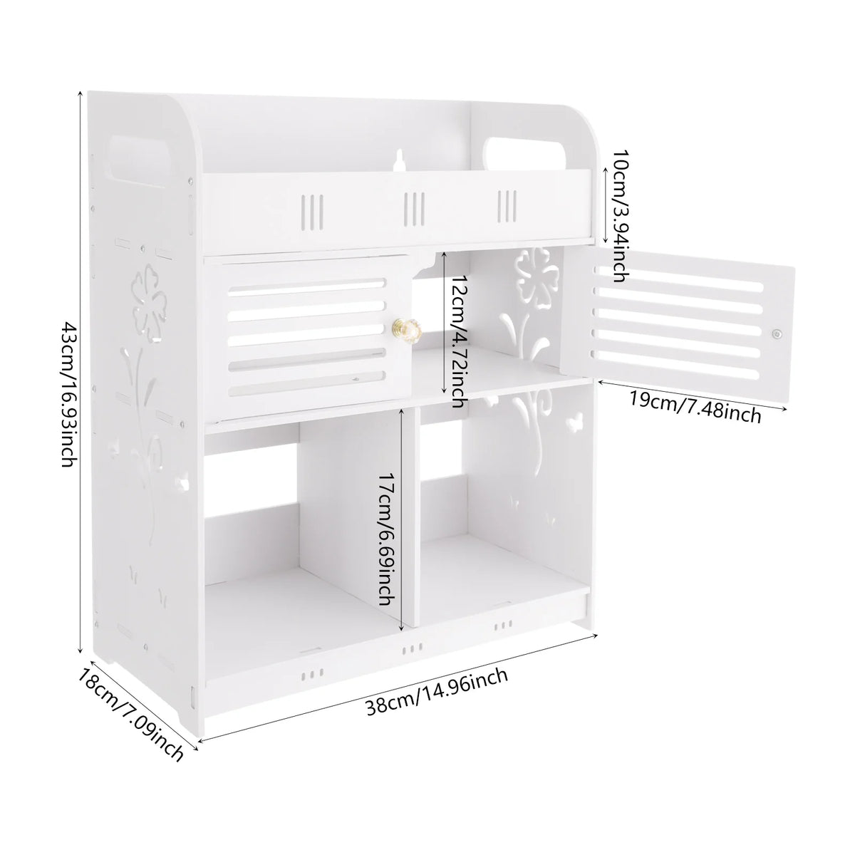 Bymaocar Wall Mounted Bathroom Storage Rack With Minimalist Design