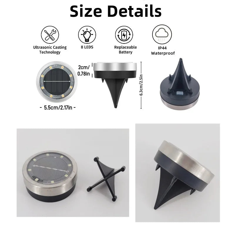 Solar Powered In Ground Landscape Lighting For Gardens
