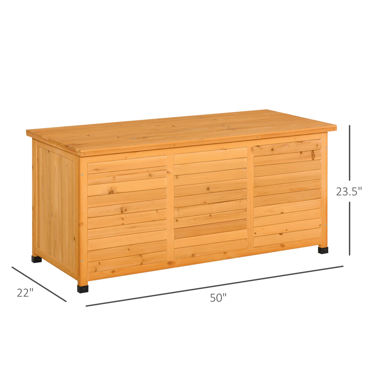 Outsunny Weather Resistant Outdoor Storage Box For Backyard Deck