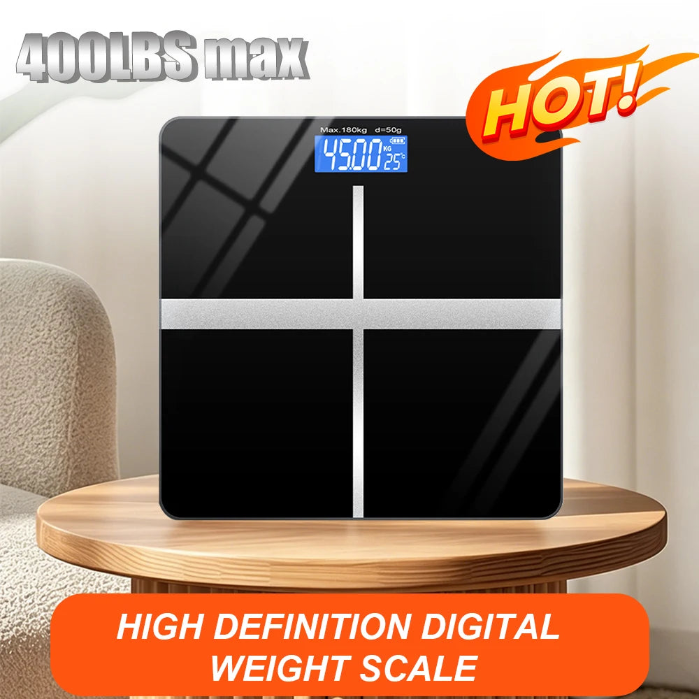 Premium Digital Bathroom Weight Scale With Tempered Glass Platform