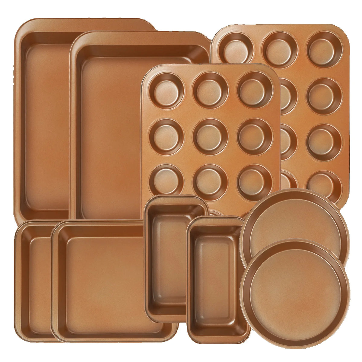 Nonstick Carbon Steel Bakeware Set With Copper Coated Pans