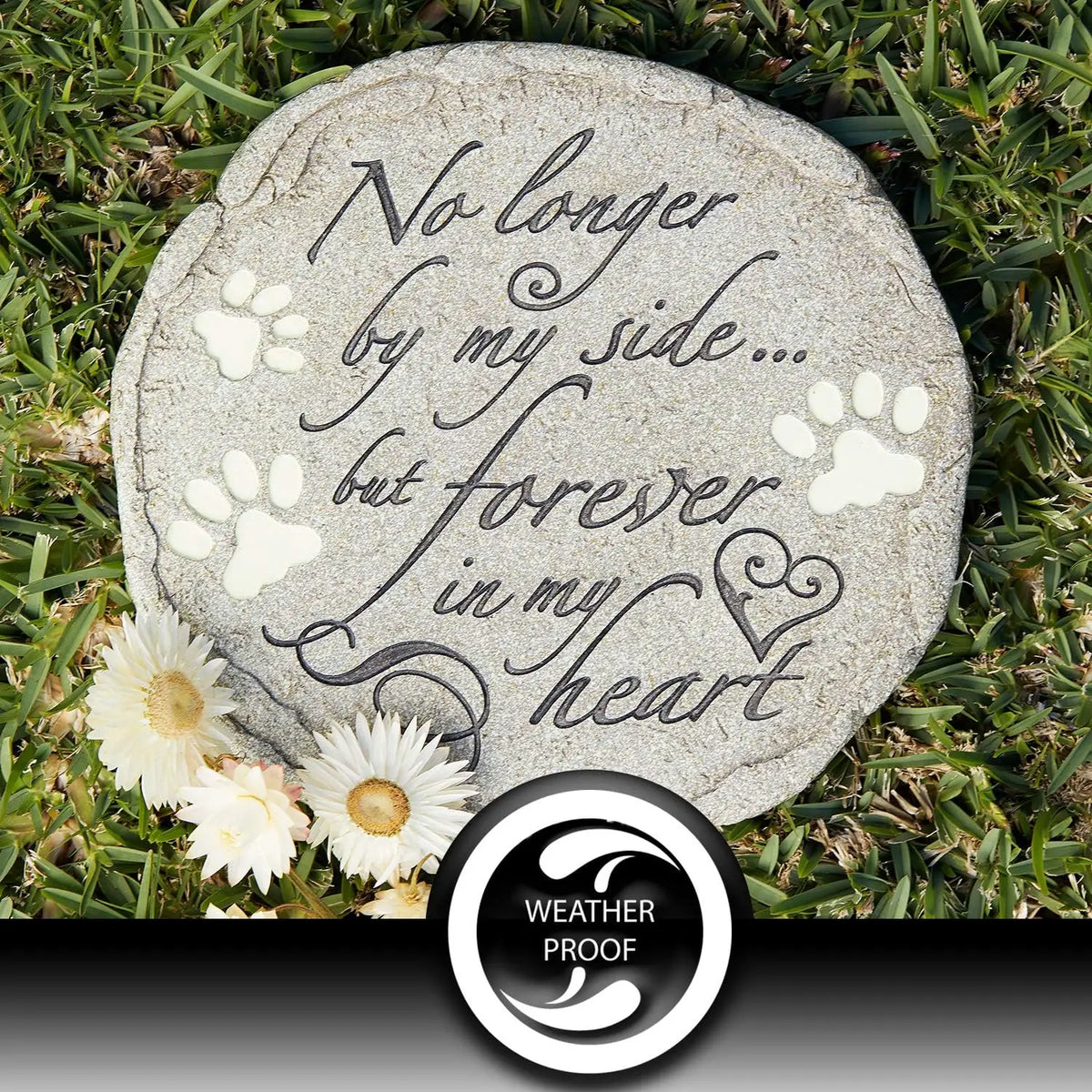 Waterproof Pet Memorial Stone For Cats And Dogs Garden Grave Marker