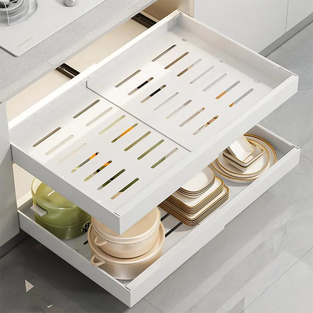 Garvee Stainless Steel Pull Out Cabinet Drawer Organizer