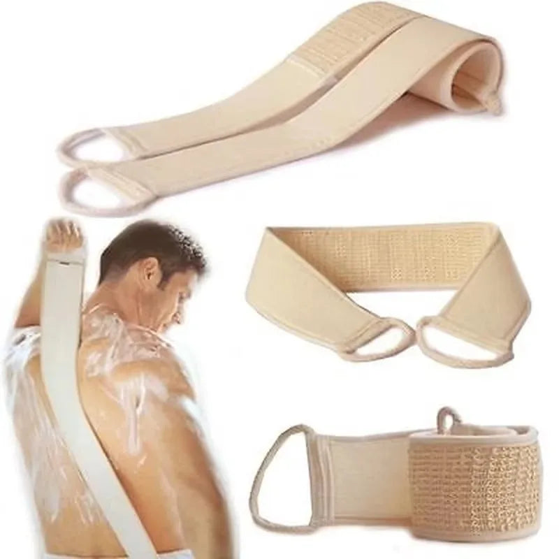 Soft Cotton Hemp Exfoliating Bath Massage Sponge Glove Body Scrubber