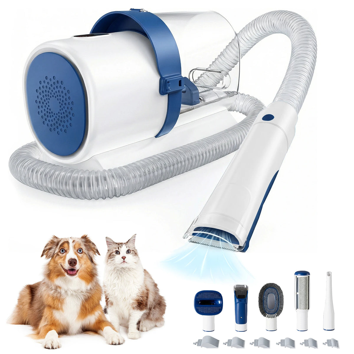 Professional Pet Grooming Vacuum Kit With Low Noise Dog Clippers