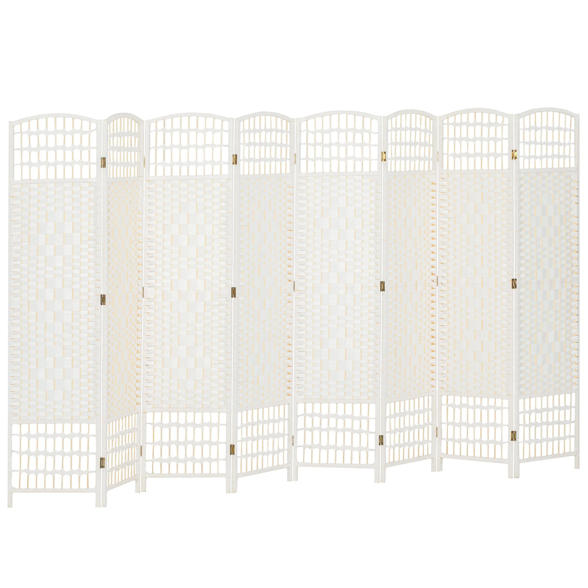 8 Panel Folding Privacy Screen Freestanding Bamboo Partition Divider