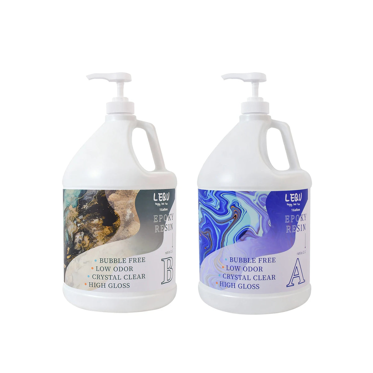 LEQU Crystal Clear Epoxy Resin Kit for Coating and Casting