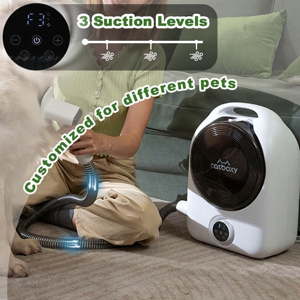 Professional Pet Grooming Kit With Hair Vacuum And Suction Dryer