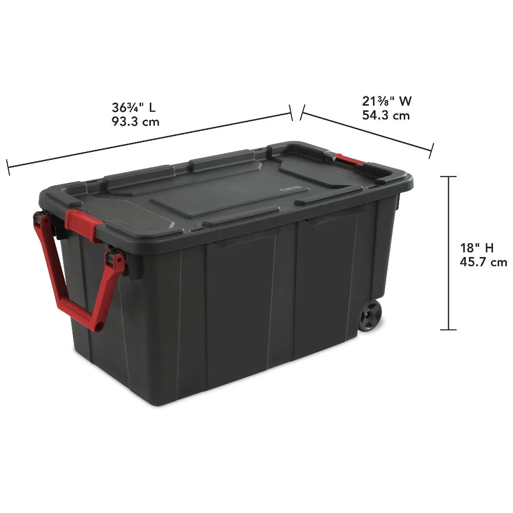 Sterilite Industrial Wheeled Storage Container With Handle