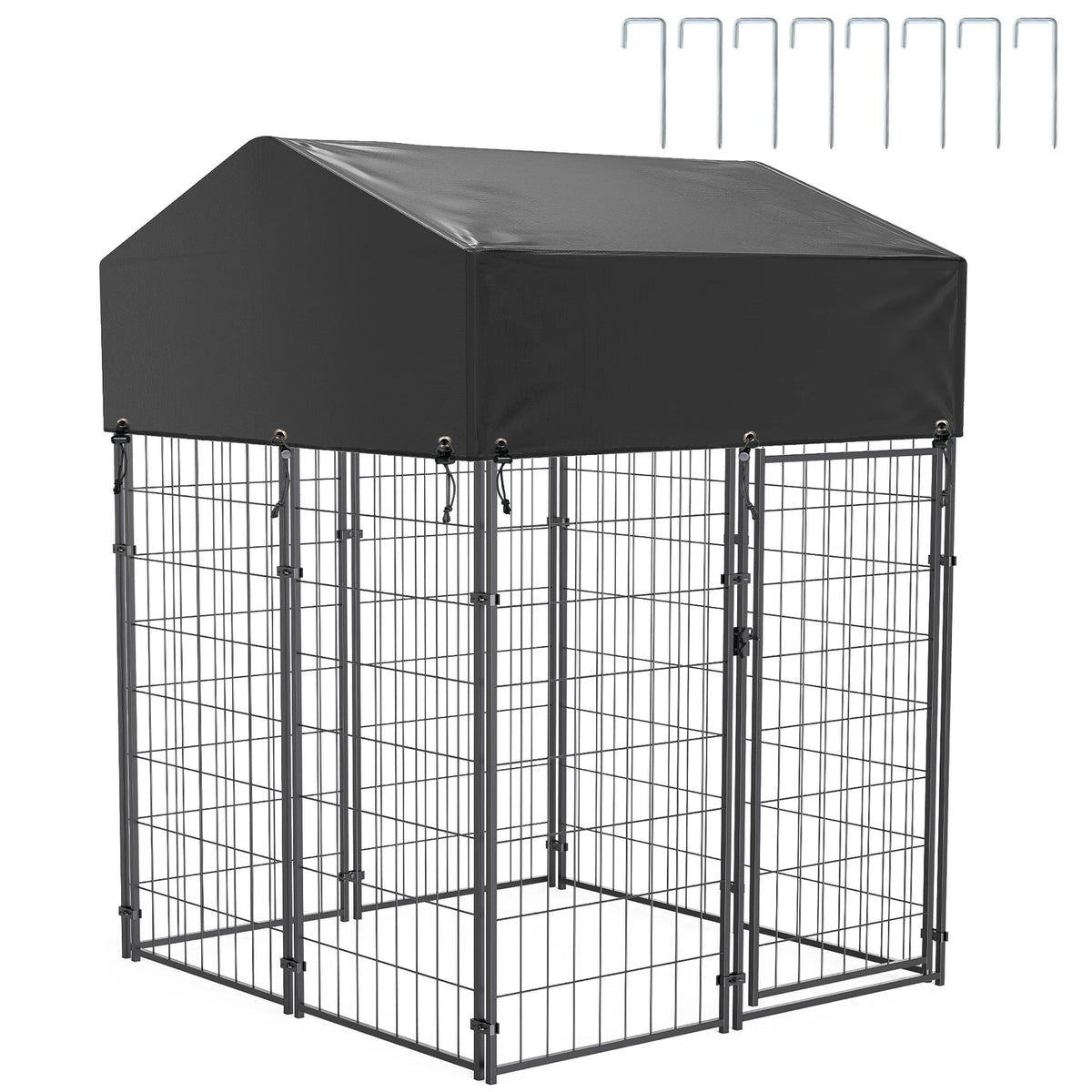 Bingopaw Outdoor Dog Kennel With Waterproof Canopy Cover