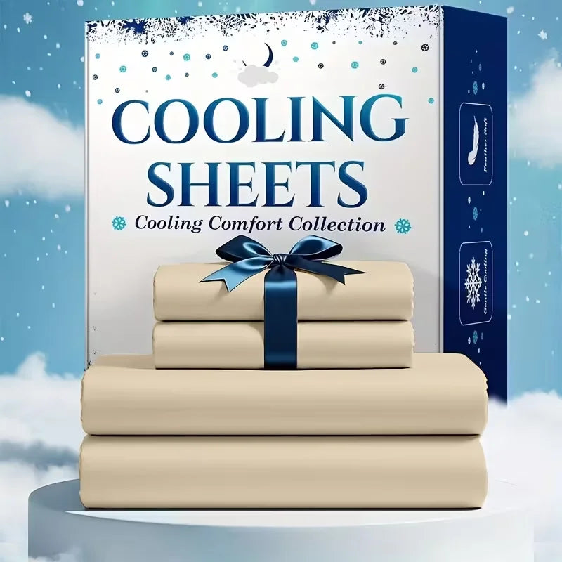 Breathable Bamboo Viscose Cooling Sheet Set Delivers Restful Sleep
