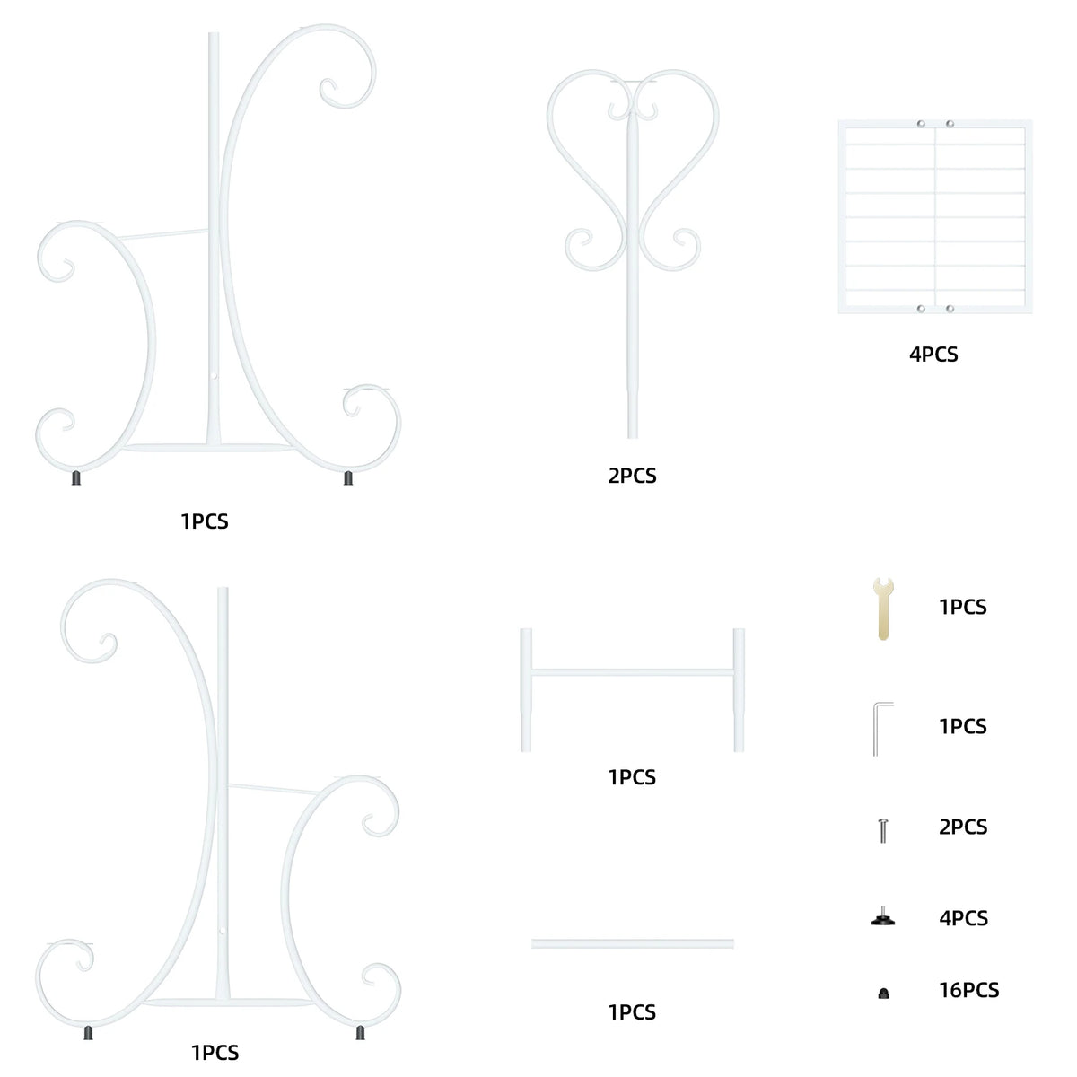 Four Tier Metal Plant Stand For Indoor Patio Flower Display