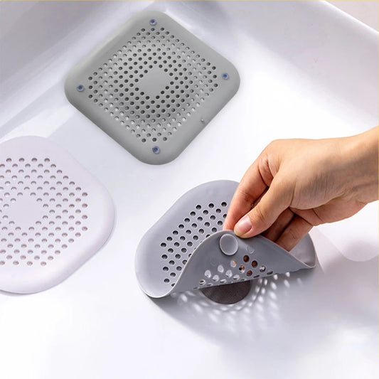 Silicone Drain Strainer Hair Catcher Suction Cup Bathroom Accessory