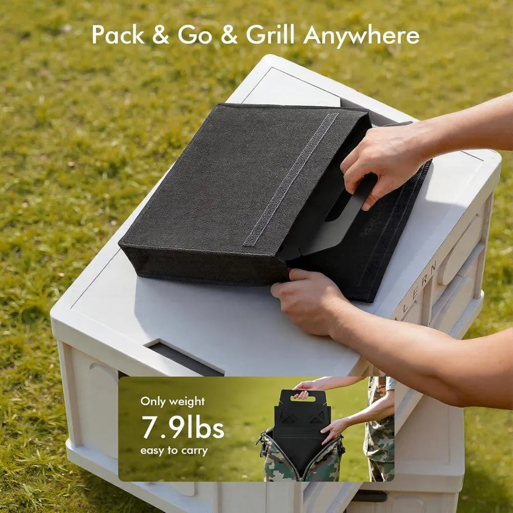 XIUWO Folding Portable Charcoal Grill For Outdoor Camping