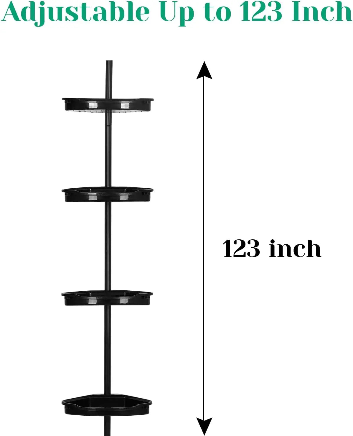 Corner Shower Caddy Rustproof Telescopic Bathroom Storage Organizer Rack