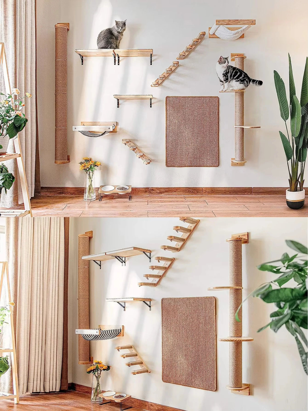 CWV Sisal Cat Tree With Hammock And Scratching Posts