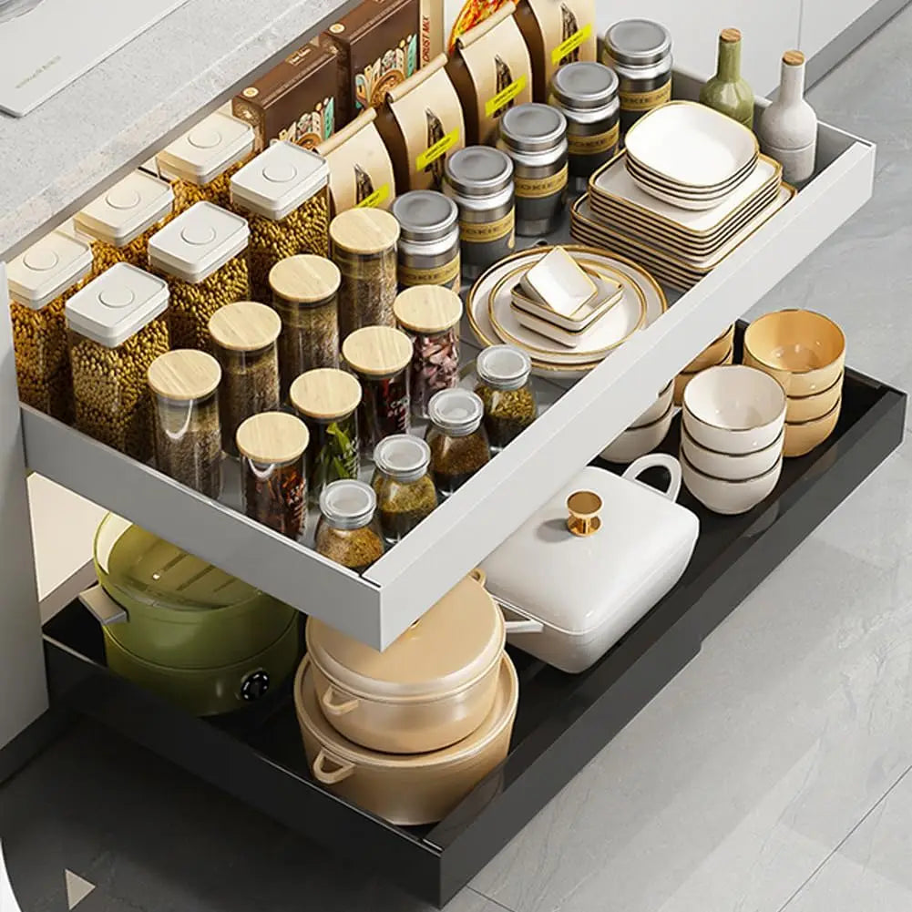 Garvee Stainless Steel Pull Out Cabinet Drawer Organizer