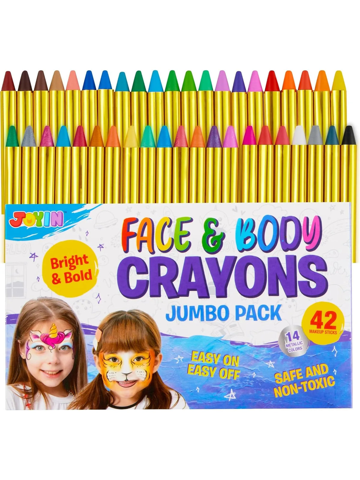 Joyfy Face Paint Crayons Safe Face Painting Kit For Festivals