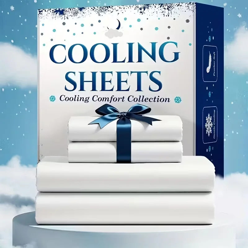 Breathable Bamboo Viscose Cooling Sheet Set Delivers Restful Sleep