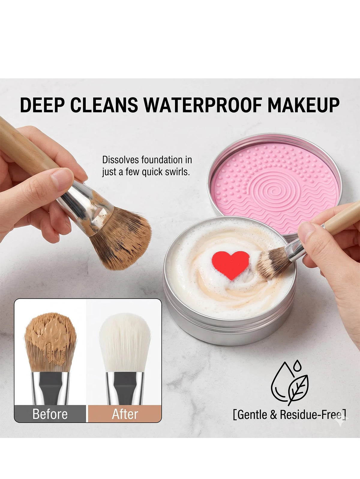 Yocity Natural Makeup Brush Cleaning Soap For Cosmetic Tools