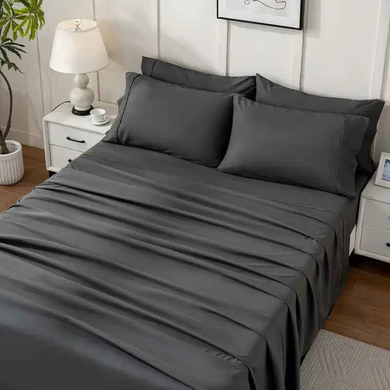 Breathable Bamboo Viscose Cooling Sheet Set Delivers Restful Sleep