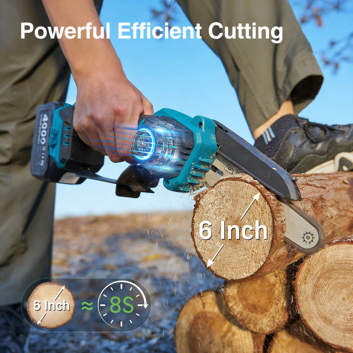 TaskStar Electric Pole Pruner And Mini Chainsaw Combo