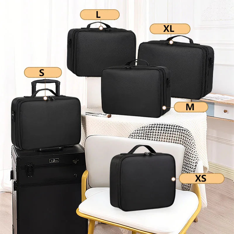 Waterproof Oxford Travel Makeup Bag With Ample Cosmetic Storage