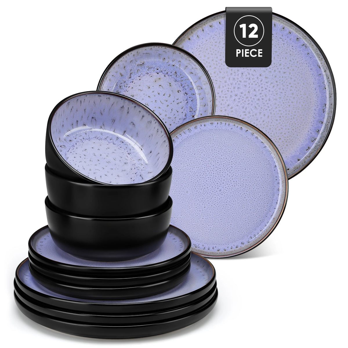 Malacasa Ceramic Stoneware Dinnerware Set With Glazed Finish