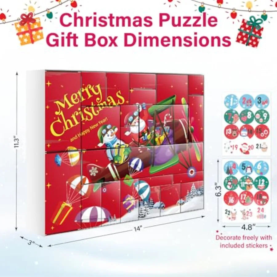 DIY Empty Christmas Advent Calendar Gift Box Set For Family