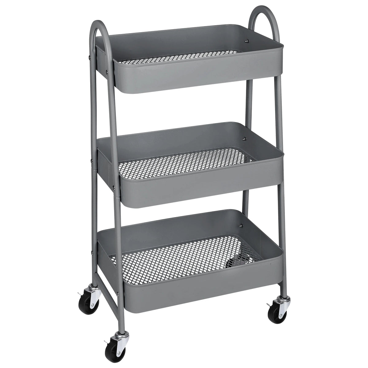 Jhk Three Tier Rolling Storage Cart With Secure Locking Wheels