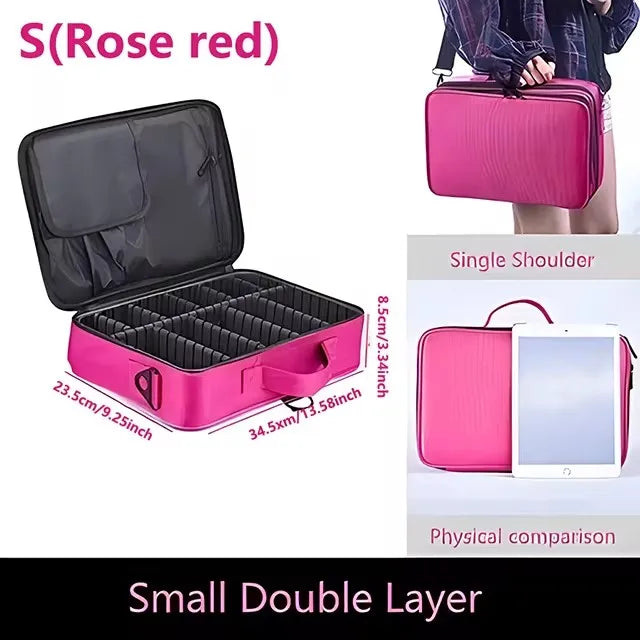 Waterproof Oxford Travel Makeup Bag With Ample Cosmetic Storage
