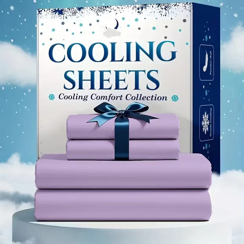 Breathable Bamboo Viscose Cooling Sheet Set Delivers Restful Sleep