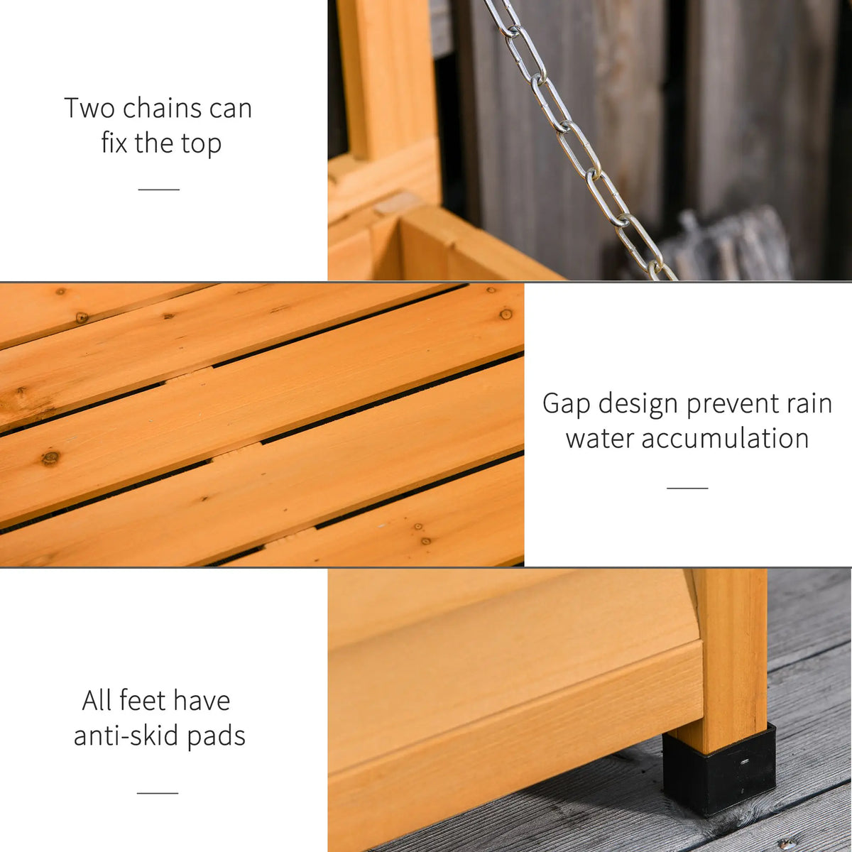 Outsunny Weather Resistant Outdoor Storage Box For Backyard Deck