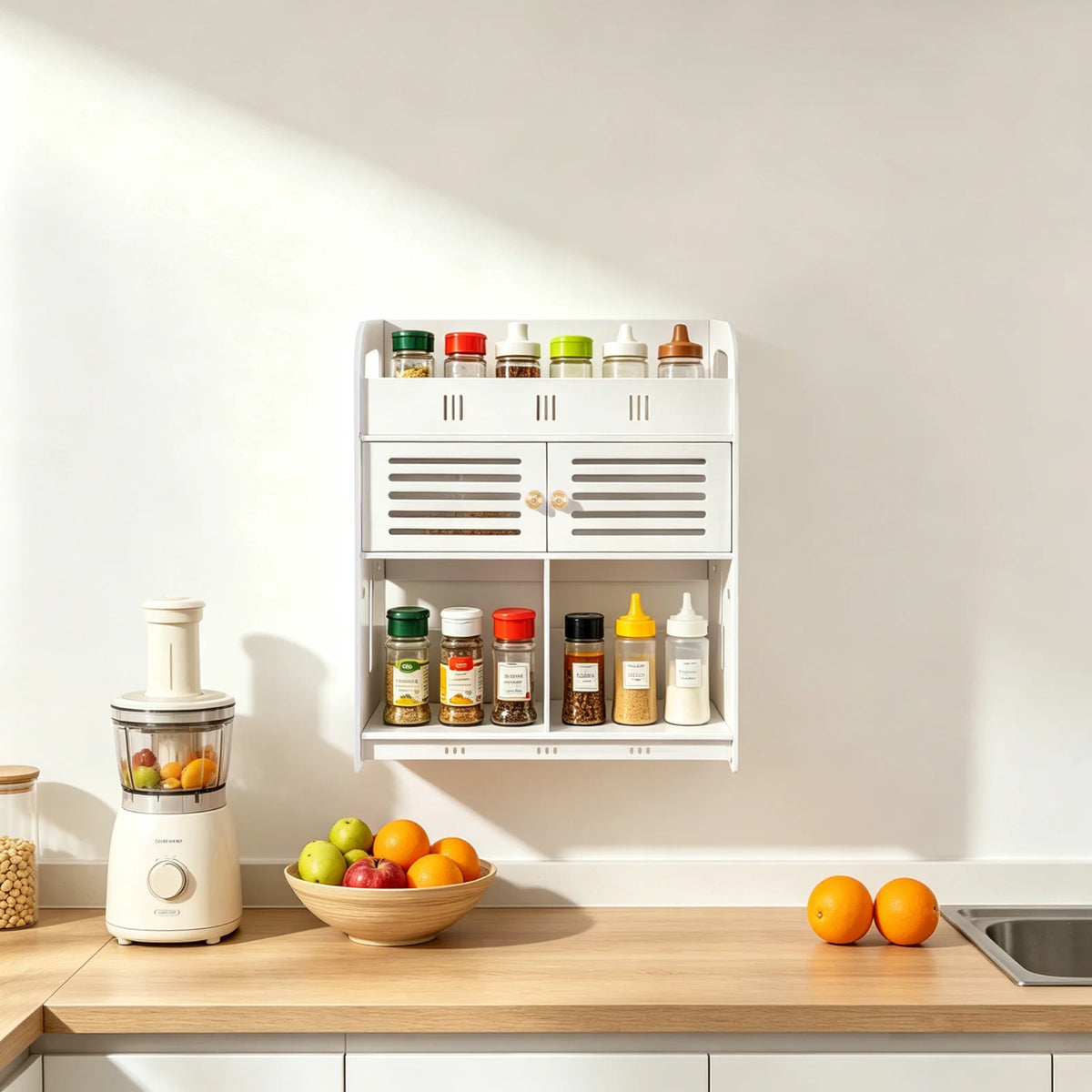 Bymaocar Wall Mounted Bathroom Storage Rack With Minimalist Design