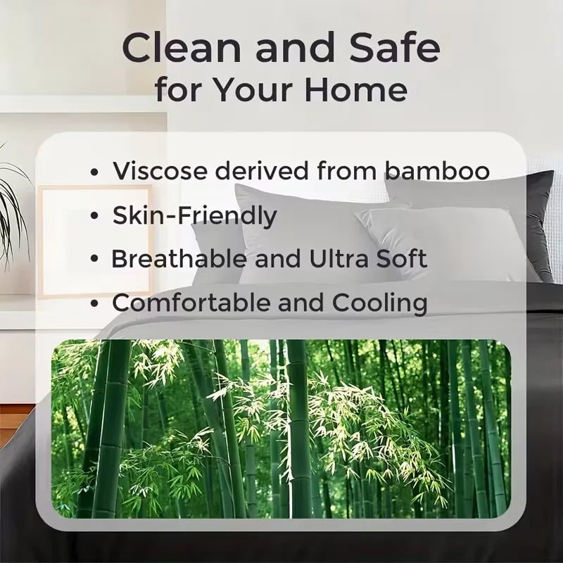Breathable Bamboo Viscose Cooling Sheet Set Delivers Restful Sleep