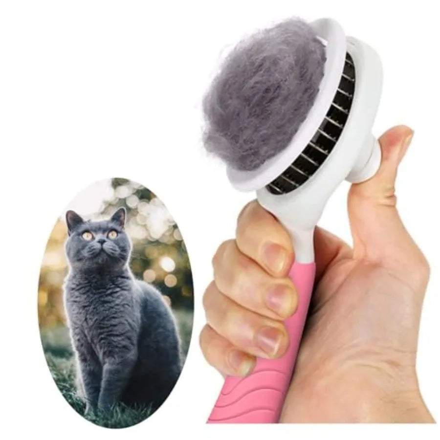 Self Cleaning Slicker Brush For Pet Grooming And Effective Deshedding