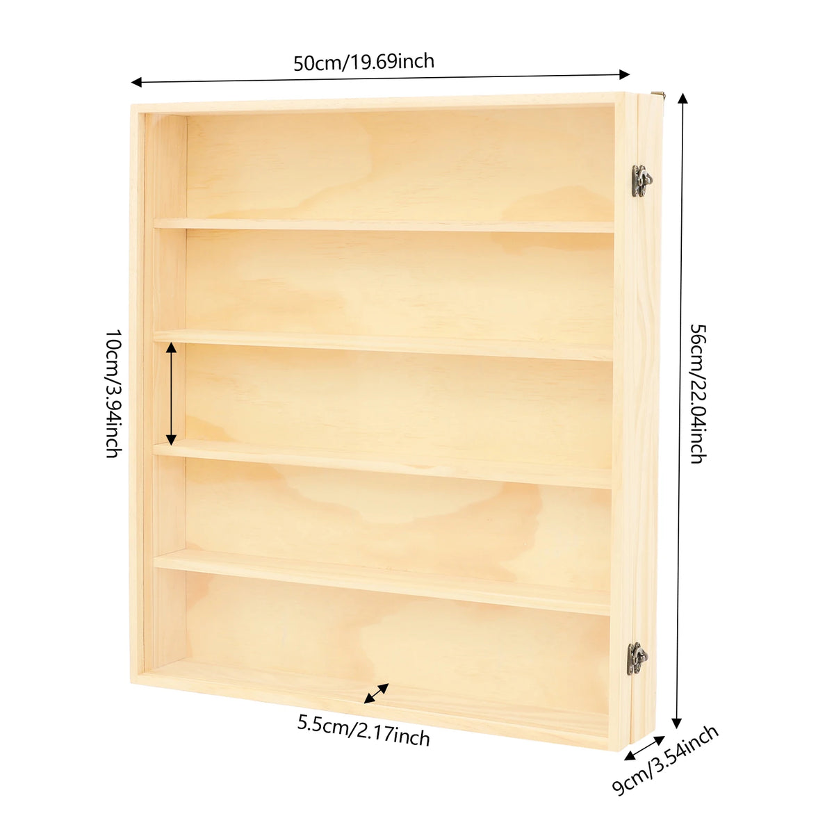 Bymaocar Wall Mount Wooden Display Cabinet For Collectibles