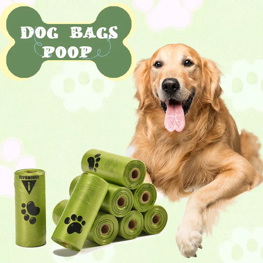 Extra Thick Leak Proof Paw Print Dog Waste Bags Ten Pack