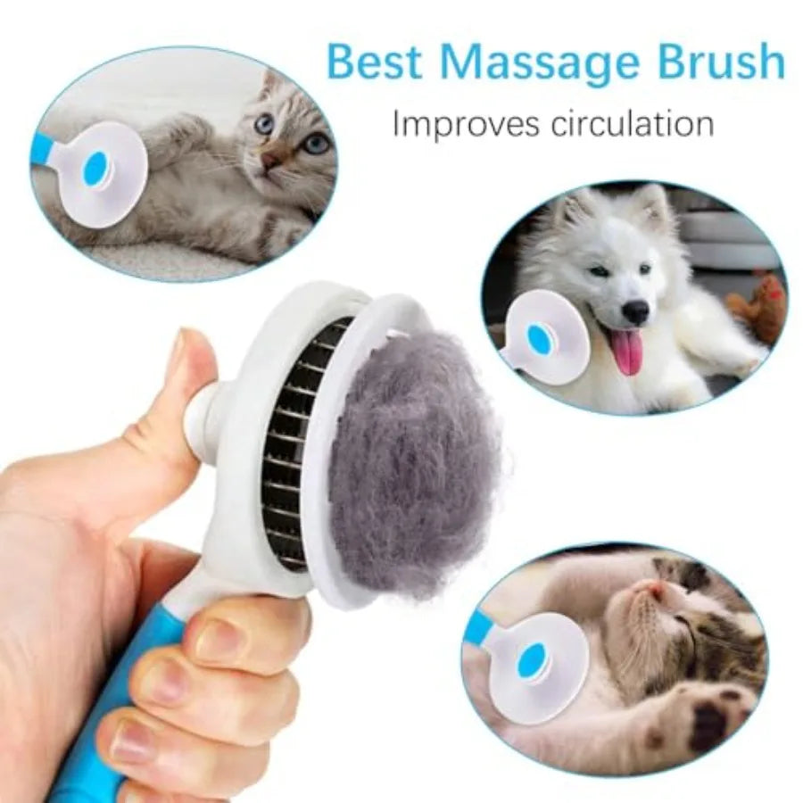 Self Cleaning Slicker Brush For Pet Grooming And Effective Deshedding