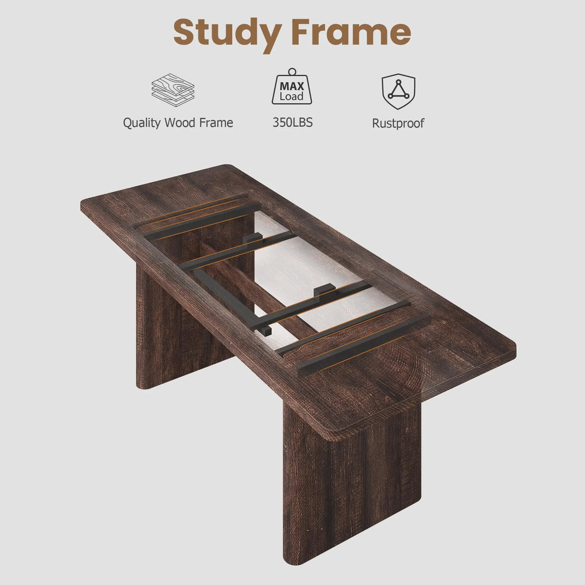 HiMISS Extendable Farmhouse Dining Table With Rounded Corners