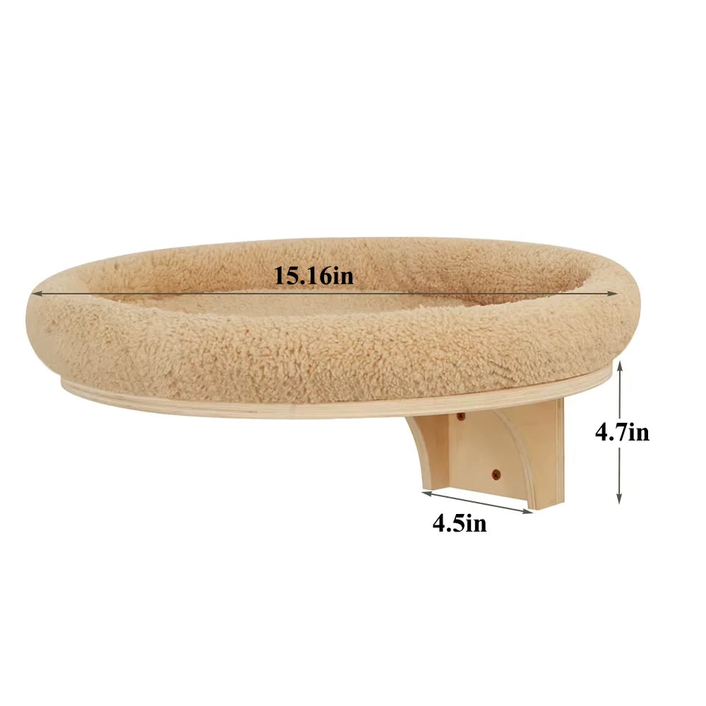 CWV Wall Mounted Cat Ladder With Scratching Post And Hammock