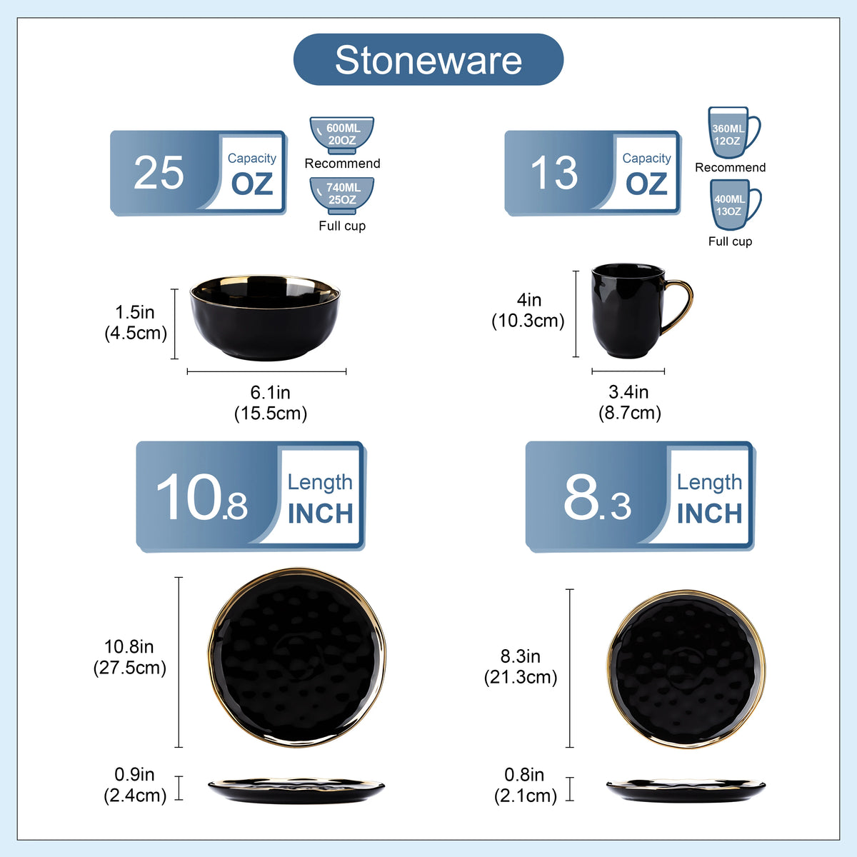 Malacasa Ceramic Dinnerware Set With Plates And Cups