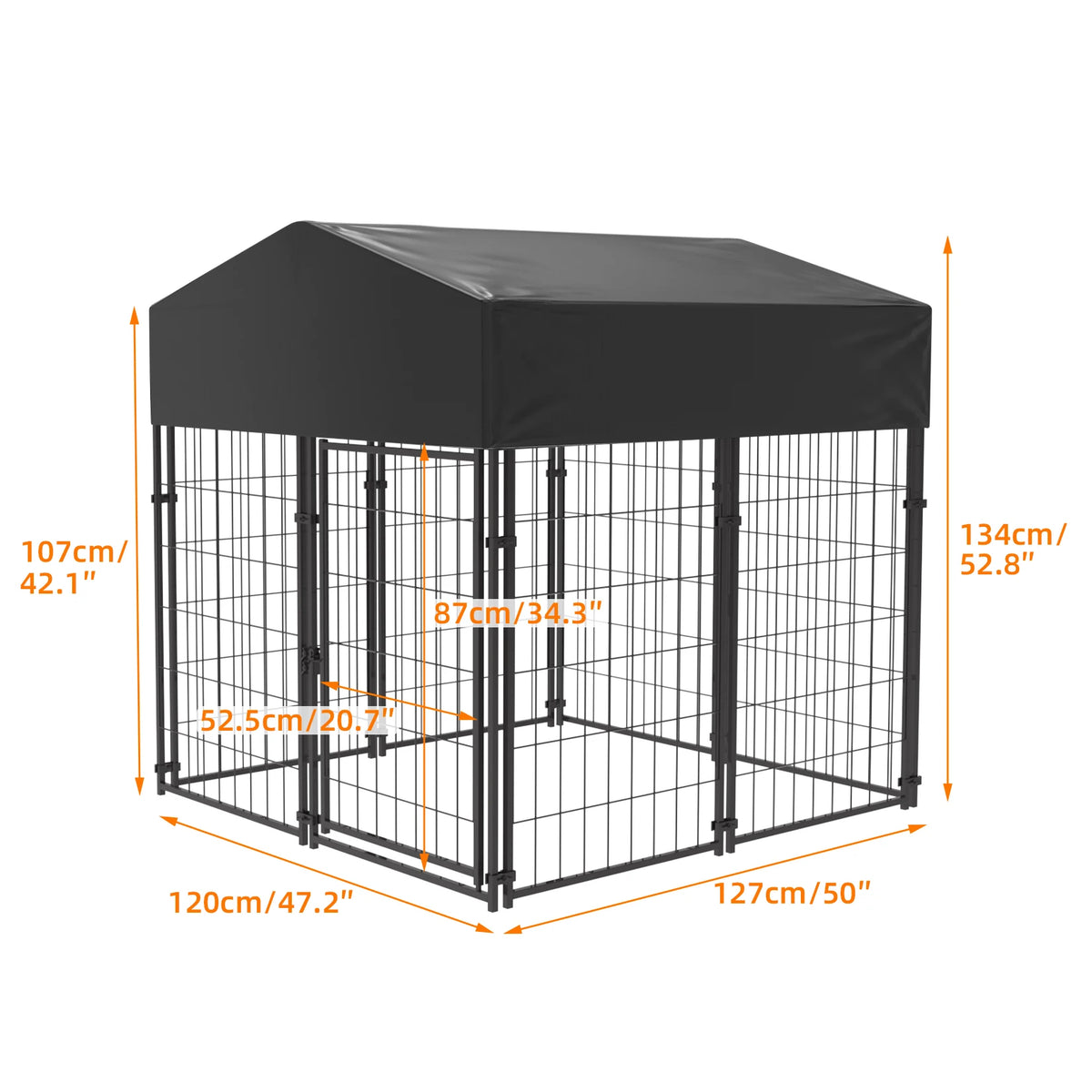 Bingopaw Outdoor Dog Kennel With Waterproof Canopy Cover