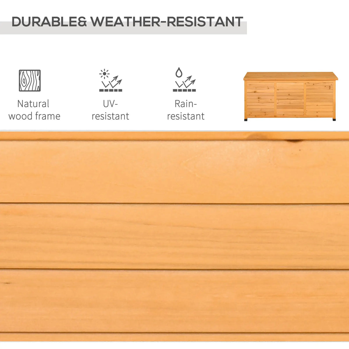 Outsunny Weather Resistant Outdoor Storage Box For Backyard Deck