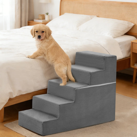 Right Angled Curved Step Foam Dog Ramp Stairs For Pets